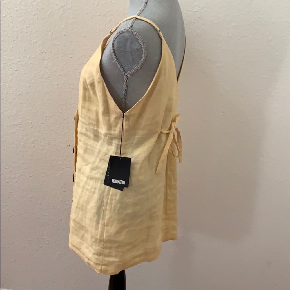 Reformation Yellow Linen Dress XS Small NEW NWT - Picture 8 of 8